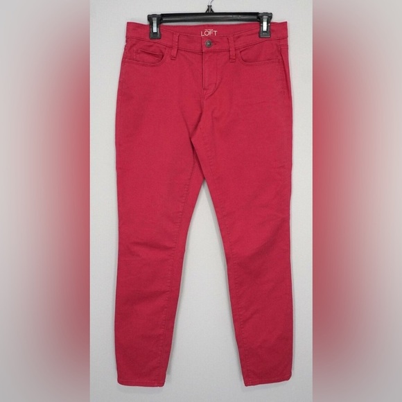 Loft Dark Pink Rinse Modern Skinny Jeans Size 29/8 - Picture 1 of 7